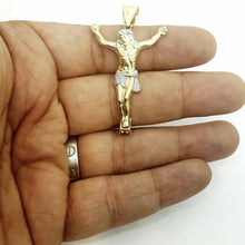 Load image into Gallery viewer, 10k two tone gold Jesus full body religious gift pendant charm fine jewelry 3.3g