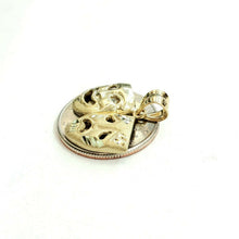 Load image into Gallery viewer, 10k yellow gold happy & sad face theater pendant fine gift jewelry unisex 2.4g