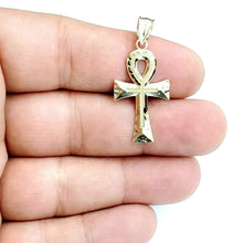 Load image into Gallery viewer, 10k yellow gold Egyptian ankh cross pendant charm fine religious jewelry 1.6g