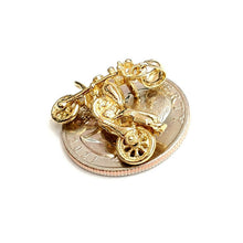 Load image into Gallery viewer, 14k yellow Gold 3D motorcycle Pendant charm sport bikers gift fine jewelry 3.8g