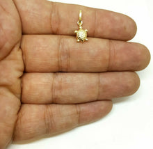 Load image into Gallery viewer, New 14k yellow gold hollow tiny turtle full body pendant fine gift jewelry 0.5g