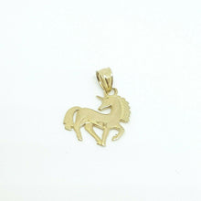 Load image into Gallery viewer, 14k yellow gold unicorn full body pendant charm fine gift jewelry unisex 0.8g