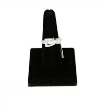 Load image into Gallery viewer, 0.55ct genuine diamond 14k White Gold Women belt buckle Ring fine jewelry Size 7