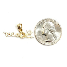 Load image into Gallery viewer, 14k yellow Gold Soccer word ball Pendant charm sport game fine jewelry gift 1.3g