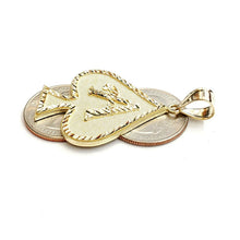 Load image into Gallery viewer, 10k yellow Gold Ace of spade Pendant casino gambling diamond cut jewelry 6.3g