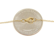 Load image into Gallery viewer, 14k yellow gold 0.17ct diamond sapphire evil eye necklace 18" adjustable chain