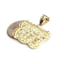 Load image into Gallery viewer, New 10k yellow Gold Thug Life word Pendant charm diamond cut fine jewelry 5.7g