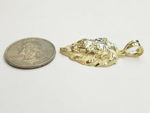 Load image into Gallery viewer, 10k yellow Gold lion head face leo zodiac Pendant charm fine gift jewelry 3.9g