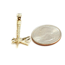 Load image into Gallery viewer, New 14k Yellow Gold Solid 3D AXE Pendant charm outdoor tool fine jewelry 2.8g
