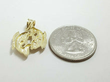 Load image into Gallery viewer, 10k yellow Gold Pisces fish zodiac Pendant charm fine gift jewelry unisex 2.1g