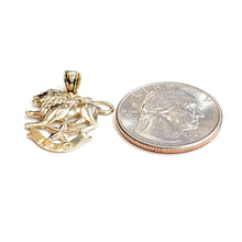 Load image into Gallery viewer, 14k yellow Gold lion Leo zodiac sign astrology Pendant charm fine jewelry 2g