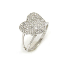 Load image into Gallery viewer, 0.50Ct Natural Diamond In 14k white Gold Women's heart Ring fine gift Size 7.25