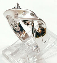 Load image into Gallery viewer, 14k white Gold solid woman's ring cubic zirconia size 7.5 fine gift jewelry