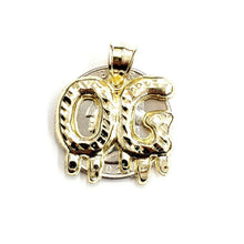 Load image into Gallery viewer, 10k yellow Gold OG original gangster word Pendant diamond cut fine jewelry 3.4g