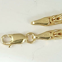 Load image into Gallery viewer, Men Women 10K solid Yellow Gold 3.3mm Byzantine Link Chain Necklace 29.75" 51.2g