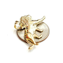 Load image into Gallery viewer, 14k yellow Gold lion full body Leo zodiac Pendant charm gift fine jewelry 3.4g