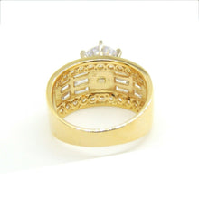 Load image into Gallery viewer, 14k yellow Gold woman's engagement ring with round cut cubic zirconia size 7