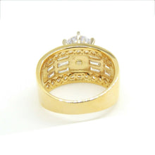 Load image into Gallery viewer, 14k yellow Gold woman's engagement ring with round cut cubic zirconia size 7