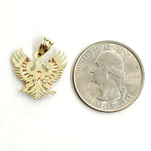 Load image into Gallery viewer, New 10k multi color Gold eagle Pendant charm diamond cut gift fine jewelry 2g