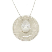 Load image into Gallery viewer, 14k White Gold 0.10Ct Round Diamonds 3D necklace gift jewelry for her 18" chain