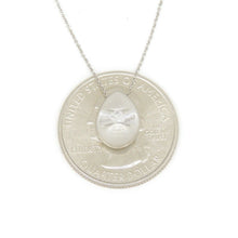 Load image into Gallery viewer, 14k White Gold 0.10Ct Round Diamonds 3D necklace gift jewelry for her 18" chain