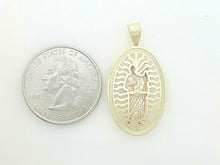 Load image into Gallery viewer, 14k Gold multi tone oval saint Jude juda Pendant charm fine religious gift 2.2g