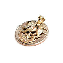 Load image into Gallery viewer, 14k yellow Gold lion Leo zodiac sign astrology Pendant charm fine jewelry 2g