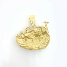 Load image into Gallery viewer, New 14k yellow Gold Noah's Ark ship Pendant charm fine gift religious jewelry 8g