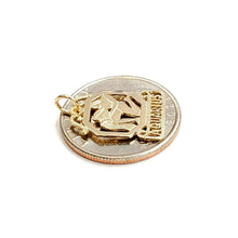 Load image into Gallery viewer, 14k yellow Gold Aquarius zodiac sign astrology Pendant charm fine jewelry 1.4g