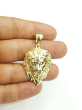 Load image into Gallery viewer, 10k yellow Gold lion head face leo zodiac Pendant charm fine gift jewelry 5.9g
