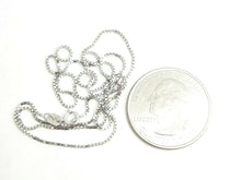 Load image into Gallery viewer, New 14K white Gold 0.80mm Square Box Chain Necklace fine gift jewelry 2.1g 20"