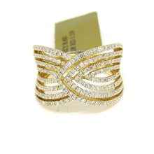 Load image into Gallery viewer, 1.19ct genuine diamond 18k yellow Gold Women wide anniversary band Ring Size 6.5