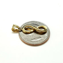 Load image into Gallery viewer, New 10k solid yellow Gold infinity Pendant love forever fine gift jewelry 1.5g