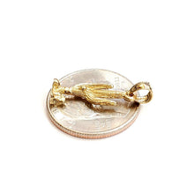 Load image into Gallery viewer, New 14k yellow solid Gold 3D saguaro cactus Pendant charm gift fine jewelry 1.4g