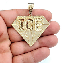 Load image into Gallery viewer, New 10k yellow Gold ICE diamond shape word Pendant diamond cut fine jewelry 9.7g