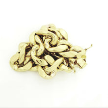 Load image into Gallery viewer, 10K yellow gold 14.75mm hollow Cuban Miami bracelet Fine gift jewelry 9" 53.8g
