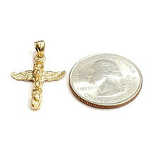 Load image into Gallery viewer, New 14k yellow gold solid Alaska Totem pole Mythology pendant fine jewelry 2.6g