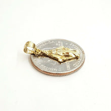 Load image into Gallery viewer, 14k solid yellow gold virgin Miraculous Milagrosa pendant religious jewelry 1g