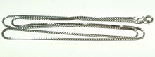 Load image into Gallery viewer, New 14K white Gold 0.95mm Square Box Chain Necklace fine gift jewelry 3.4g 24"