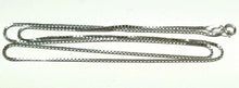 Load image into Gallery viewer, New 14K white Gold 0.95mm Square Box Chain Necklace fine gift jewelry 3.4g 24"