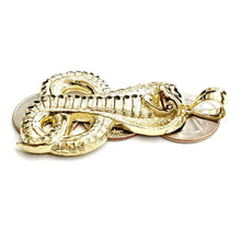 Load image into Gallery viewer, New 10k yellow gold cobra snake reptile Pendant charm gift fine jewelry 11.9g