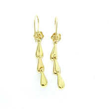 Load image into Gallery viewer, 14k multi color Gold Hollow eye drop Earrings for female fine gift jewelry 2.7g