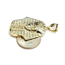 Load image into Gallery viewer, 10k yellow solid Gold Egyptian pharaoh king head Pendant jewelry fine gift 7.5g