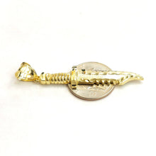 Load image into Gallery viewer, New 10k yellow Gold dagger knife Pendant charm Unisex Gift fine jewelry 3.5g