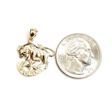 Load image into Gallery viewer, New 14k yellow Gold taurus bull zodiac sign astrology Pendant charm jewelry 1.6g
