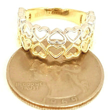 Load image into Gallery viewer, New 14k Gold woman's heart band ring two tone fine gift jewelry for women size 7