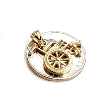Load image into Gallery viewer, 14k yellow Gold wheelchair handicap disability Pendant charm fine jewelry 2.4g