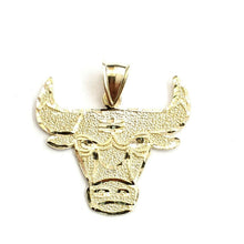 Load image into Gallery viewer, 10k yellow solid Gold Taurus bull zodiac Pendant charm fine gift jewelry 2.9g