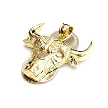 Load image into Gallery viewer, 10k yellow solid Gold Taurus bull zodiac Pendant charm gift fine jewelry 7.7g
