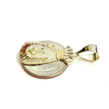 Load image into Gallery viewer, 14k yellow gold dollar sign money bag lucky pendant charm gift fine jewelry 2.8g